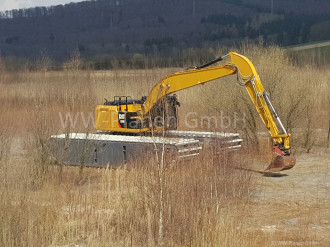 Aquaflhex auf Cat 320E Basis - Schwimmbagger