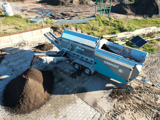 Mobile Trommelsiebanlage - Trommelsieb bis zu 75 m³/h - 3m Trommel
