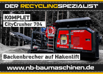 Semimobiler Backenbrecher | Brechanlage Hakenlift