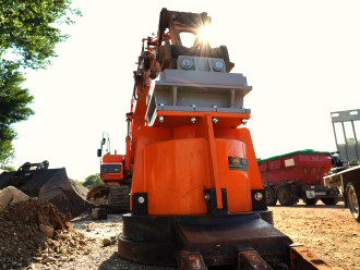 Baggermagnet | Hydraulikmagnet mit Zähnen für Bagger 19 - 23 to