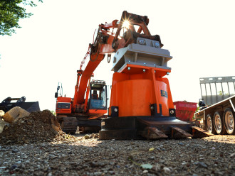 Baggermagnet | Hydraulikmagnet mit Zähnen für Bagger 19 - 23 to