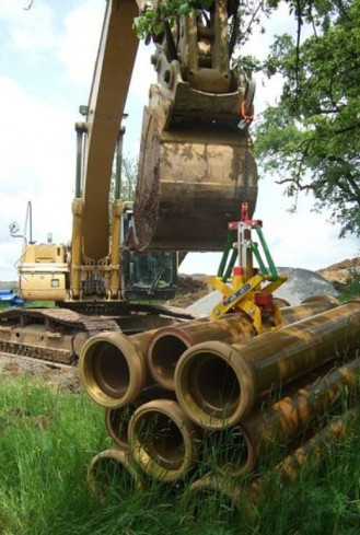 Rohrgreifer mechanisch Bagger Anbaugerät 
