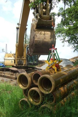 Rohrgreifer mechanisch Bagger Anbaugerät