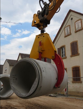 Kanal Rohrgreifer Bagger