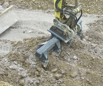 Bagger Bodenmischer Mischrechen