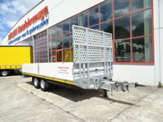 13 t GG Tandem- Pritschenanhänger mit Gitteraufsatz 