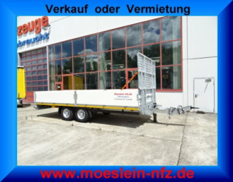 13 t GG Tandem- Pritschenanhänger mit Gitteraufsatz