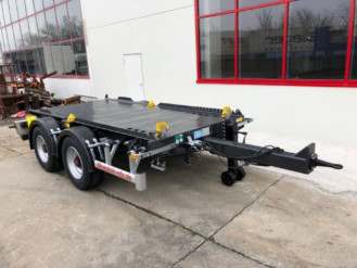 14 t Tandem- Absetzmuldenanhänger mit geschlossenen Boden-- bis 15 cbm Container --Neufahrzeug
