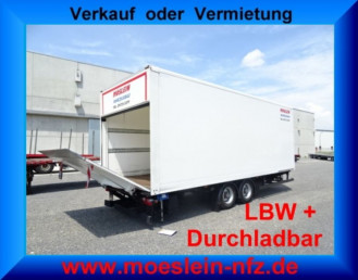Tandem Koffer mit Ladebordwand 1,5 t und Durchladbar