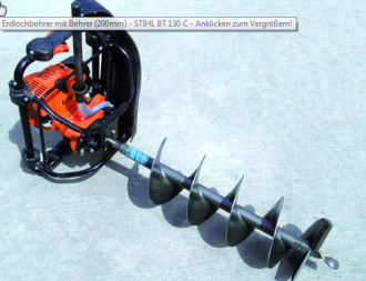 Erdlochbohrer mit Bohrer 200mm STIHL BT 130 C Berlin