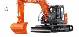 Kettenbagger Hitachi ZX135US-5 Verstellausl Kurzheck OilQuick OQ65 Plauen