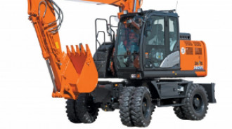 Radbagger Hitachi ZX140W-3 Verstellausleger OilQuick OQ65 Plauen