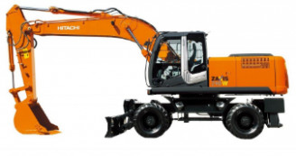 Radbagger Hitachi ZX210W-3 Verstellausleger OilQuick OQ70/55 Plauen