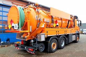 Spülwagen mieten Antos 2548 6x2 Kroll 13,5m³ Saug u. Druck Spülfahrzeug ADR/GGVS