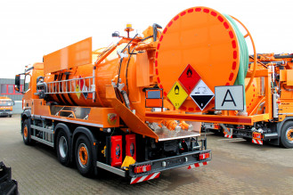 Spülwagen mieten Antos 2548 6x2 Kroll 13,5m³ Saug u. Druck Spülfahrzeug ADR/GGVS