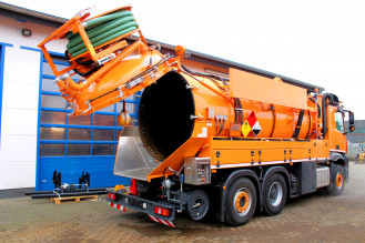 Spülwagen mieten Antos 2548 6x2 Kroll 13,5m³ Saug u. Druck Spülfahrzeug ADR/GGVS