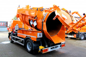  Saugwagen mieten u. Druckfahrzeug mieten LE 18.280 4x2 Müller 9m³ Kipper  ADR/GGVS +HD
