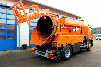  Saugwagen mieten u. Druckfahrzeug mieten LE 18.280 4x2 Müller 9m³ Kipper  ADR/GGVS +HD