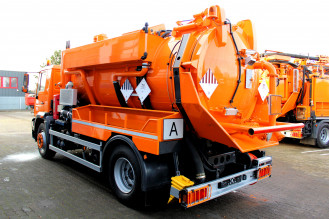  Saugwagen mieten u. Druckfahrzeug mieten LE 18.280 4x2 Müller 9m³ Kipper  ADR/GGVS +HD
