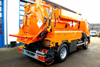  Saugwagen mieten u. Druckfahrzeug mieten LE 18.280 4x2 Müller 9m³ Kipper  ADR/GGVS +HD
