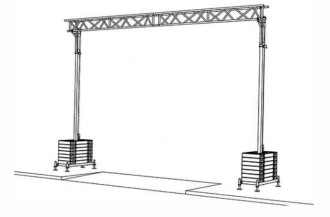 Straßenüberführung Kabelbrücke Breite 7,5 m