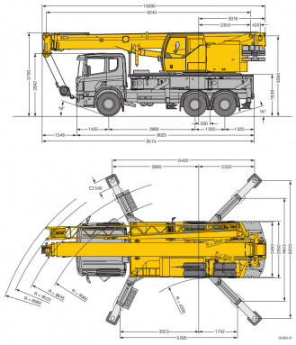 Kran Liebherr LTF 1035 mit Bedienpersonal / Fahrer 