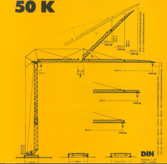 Liebherr 50 K Turmdrehkran untendreher 