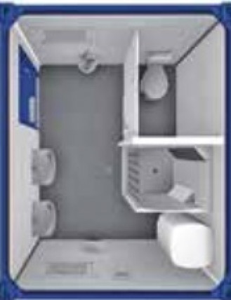 Sanitärcontainer SA 10‘/1 (3 m) Dusche, WC Germering