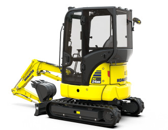 Komatsu Minibagger mit 2,4 Tonnen MS03 ink. Grabenräum und Tiefenlöffel. 