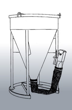 Betonsilo 500 l mit Schlauch mieten