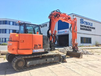 Bagger Hitachi ZX 85USBLC-5 Verstellausleger mit OilQuick OQ45-5 Plauen