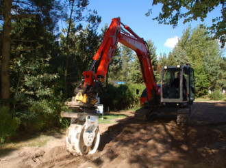 Anbauverdichter Stehr SVR Anbaugerät Bagger Trägergerät: 1,5 t. - 50 t. Keine Vibration !!! 