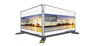 Bauzaun 2,2 x 2,0 m inkl. Fuß und optionale Schellen 