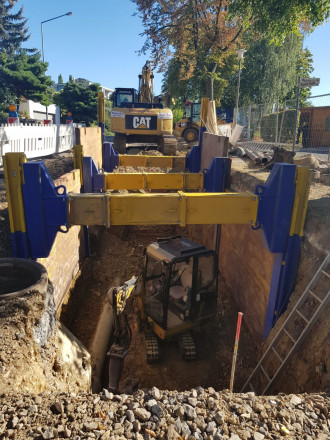 SBH Einfachgleitschienen Verbau