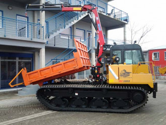 Raupendumper mit Kran  