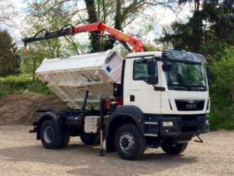 MAN TGM 18.320 4x4 Dreiseitenkipper Meiler + Kran Palfinger PK 11.001 SLD 3