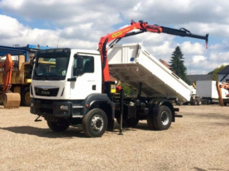 MAN TGM 18.320 4x4 Dreiseitenkipper Meiler + Kran Palfinger PK 11.001 SLD 3