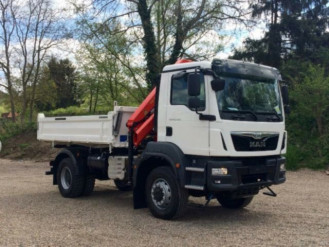 MAN TGM 18.320 4x4 Dreiseitenkipper Meiler + Kran Palfinger PK 11.001 SLD 3