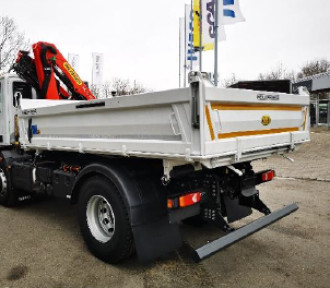 LKW Kipper Iveco Eurocargo ML180E32K DSK und PALFINGER Ladekran PK12.50I SLD 5