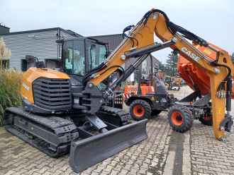 CX100E Midibagger mit Roadlinerketten , Schild und Verstellausleger Unna