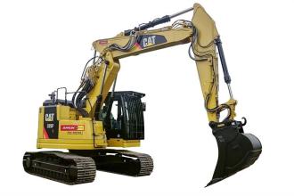 Kettenbagger CAT 325 mit Verstellausleger / Bagger 