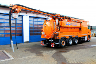 Saugfahrzeug mieten Wasserrückgewinner MAN 8x4-4 Müller 14,5m³ EWA 