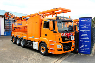 Saugfahrzeug mieten Wasserrückgewinner MAN 8x4-4 Müller 14,5m³ EWA 