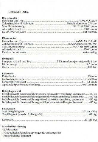 Wozidło gąsienicowe Hinowa HS850 strd.