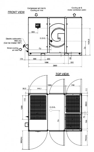 Sprężarka elektryczna Atlas Copco GA 160-14HMS