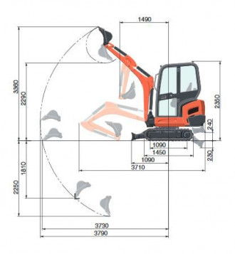 Minibagger Kubota KX 016-4 G Kabine