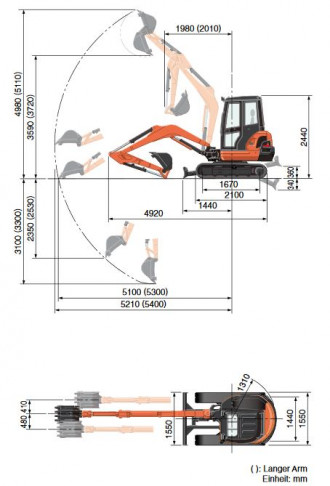 Minibagger Kubota KX 101-3