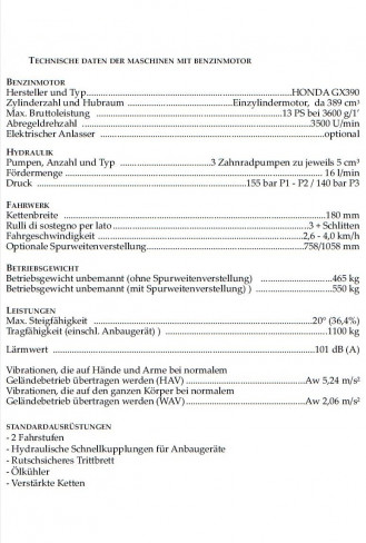 Wozidło gąsienicowe Hinowa HS1100 Strd.