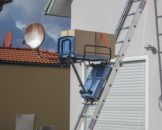 Bauaufzug Akku Leiterlift GEDA Lift 120 