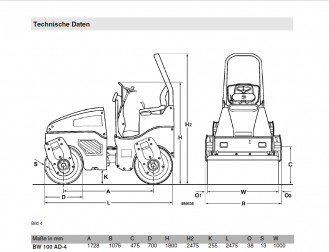 Rolka tandemowa Bomag BW 100 AD-5 KSG